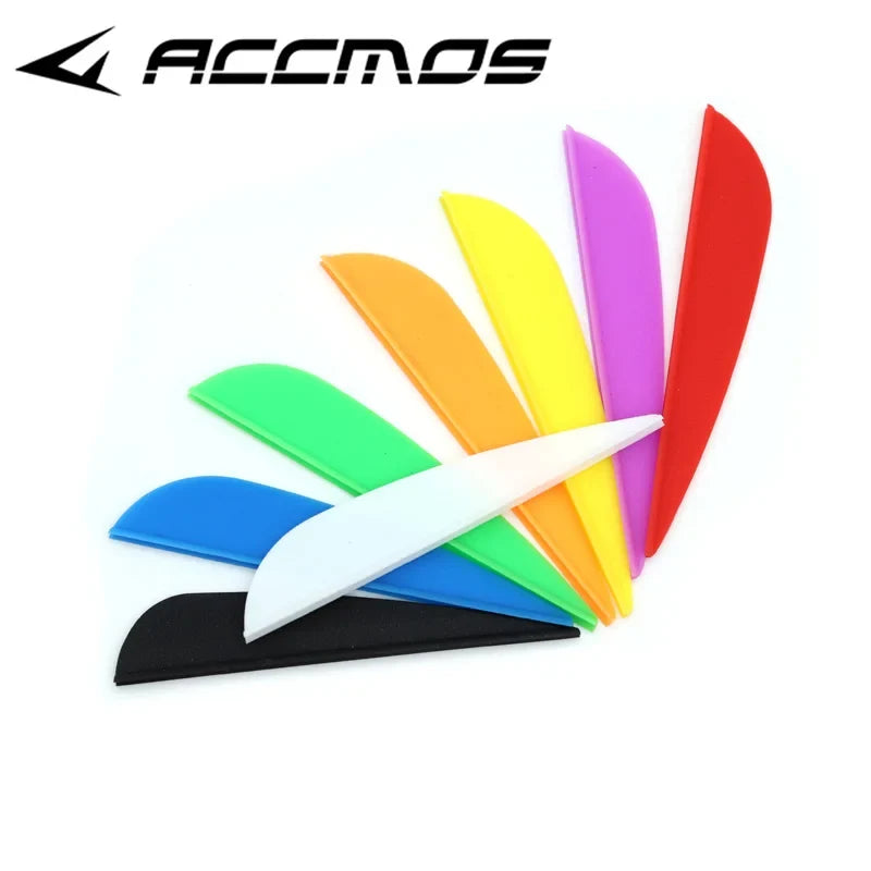 Lot Rubber Arrow Vanes 2 5 3 4 Inches Plastic Fletch Archery Feathers