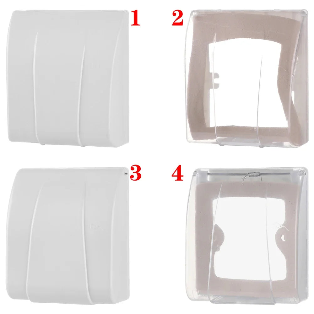 Transparent 86 Switch Protective Cover Splash Box Power Outlet Socket
