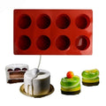8-Hole Non-Stick Silicone Cake Mold – Muffin, Mousse & Choc