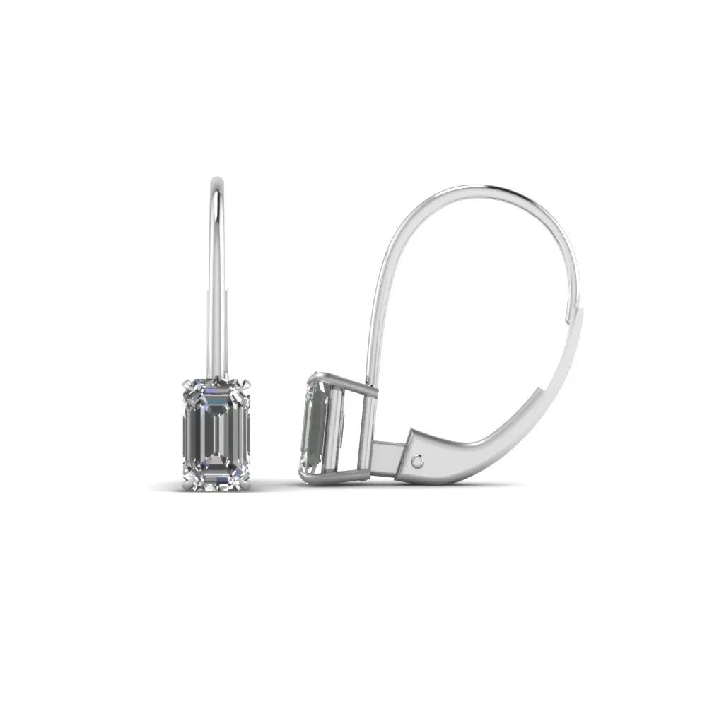 Huitan Mosaic Square CZ Drop Earrings | Silver Women's Jewelry