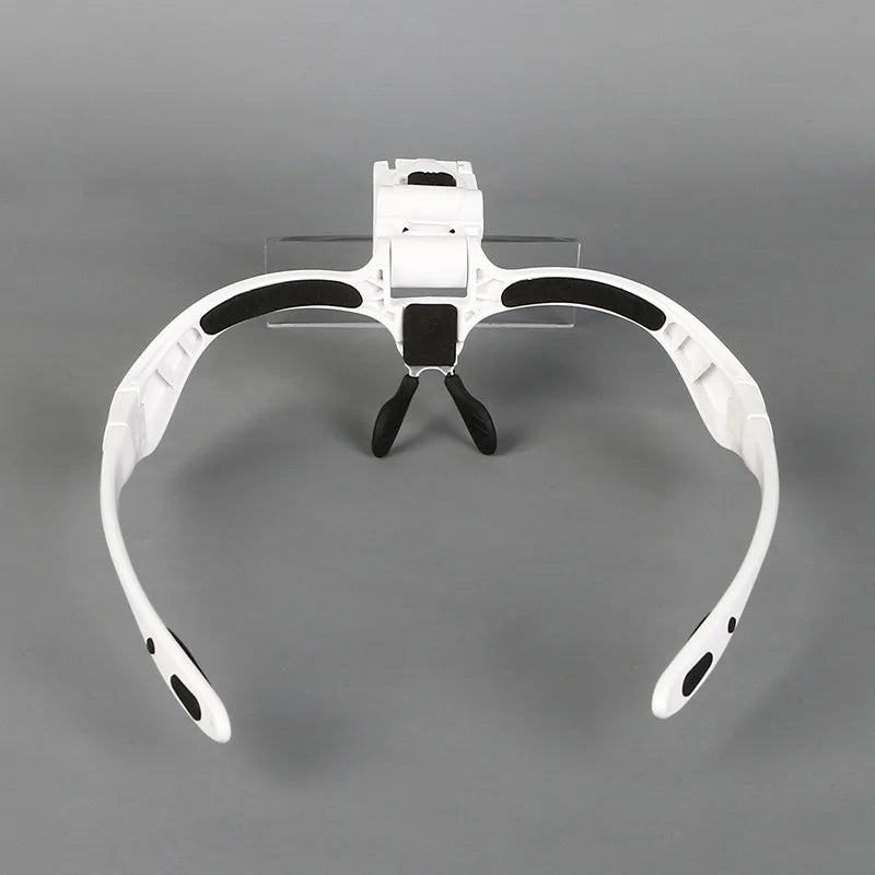 Headband LED Magnifier 1X–3.5X | 5 Lenses, Hands-Free Loupe