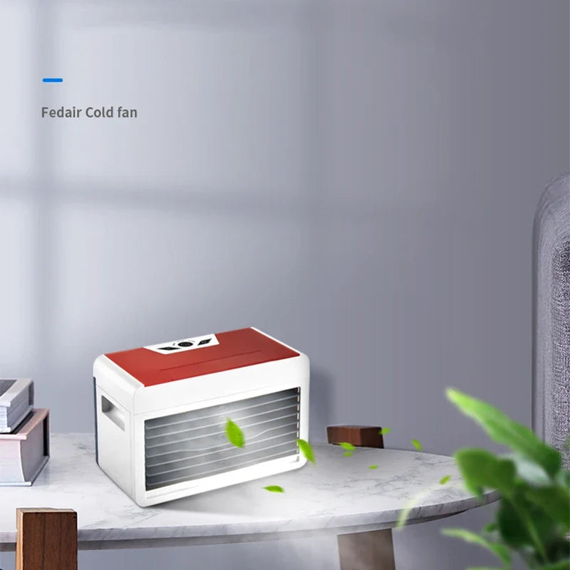 Mini USB Air Cooler Fan with Humidifier – 5V Desktop Cooling