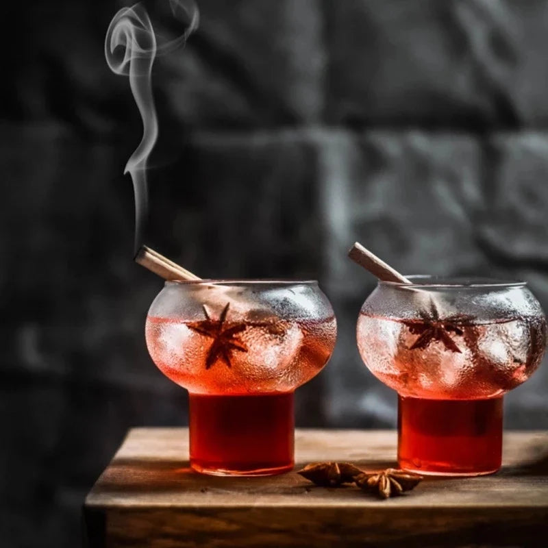 KEMORELA Nordic Ball Glass Cup – Cocktail, Dessert & Coffee Mug
