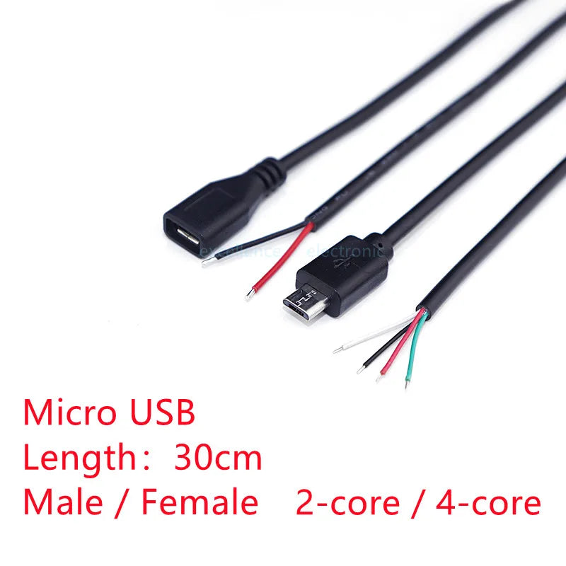 Micro USB 2 0 Female Jack Android Interface 4 Core Male Power Data