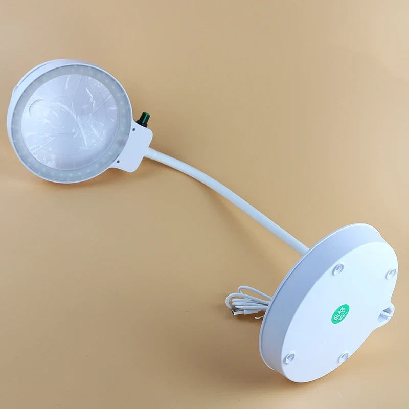 USB Rechargeable Desktop Magnifier 3X/10X with LED Light