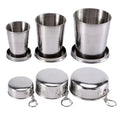 Collapsible Stainless Steel Travel Cup & Keychain – 75/140/240ml