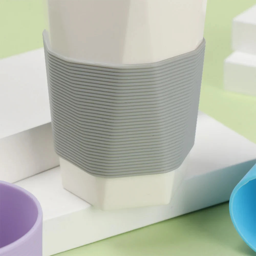 Silicone Non-slip Mug Sleeve Glass Bottle Cover Cup Heat Insulation