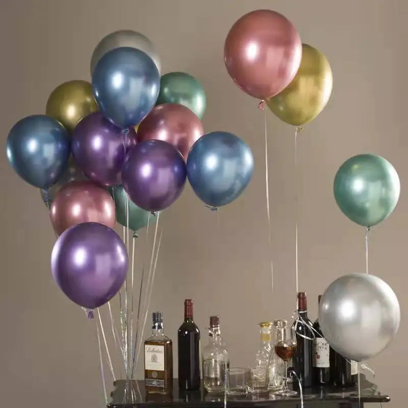 Chrome Metallic Latex Party Balloons – 20 or 50 Pack