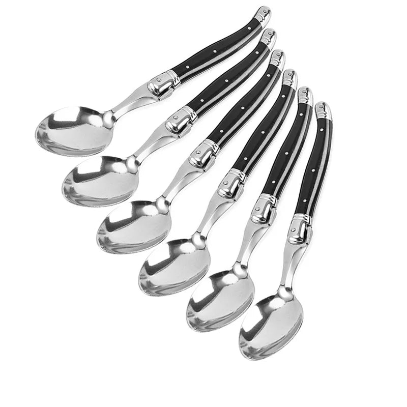6-Piece Laguiole Stainless Steel Cutlery Set – Spoons & Forks