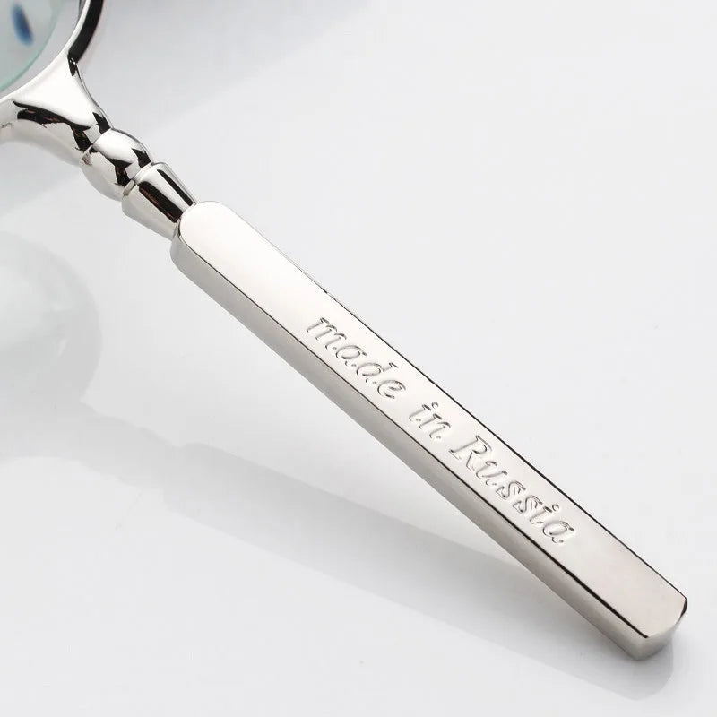 60mm 8X Handheld Magnifying Glass – Antique Metal Magnifier