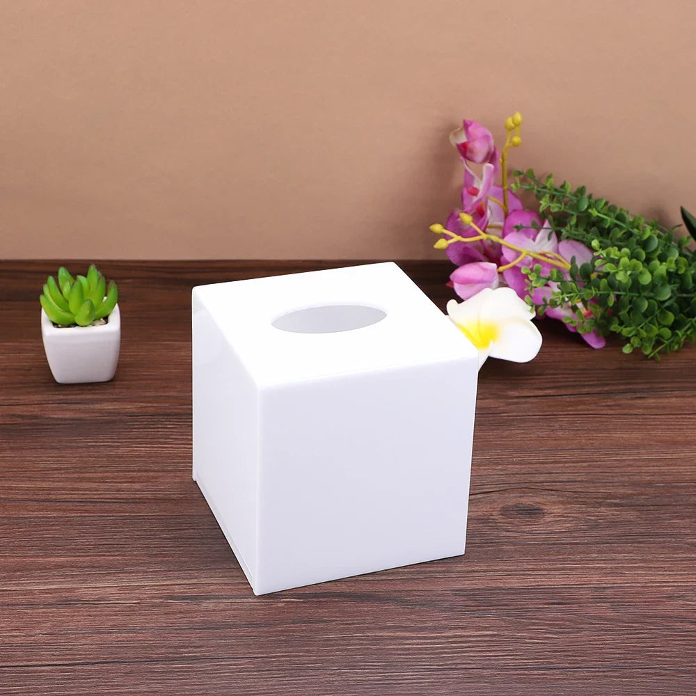 Modern Acrylic Tissue Box Cover | Holder & Dispenser