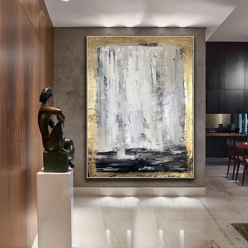 Hand-Painted Abstract Canvas Oil Painting | Textured Wall Art