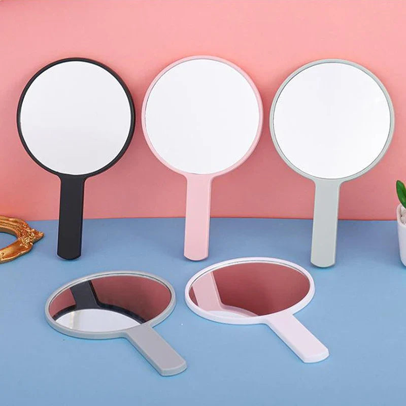 Handheld Round Makeup Mirror | Portable Vanity Mirror Gift