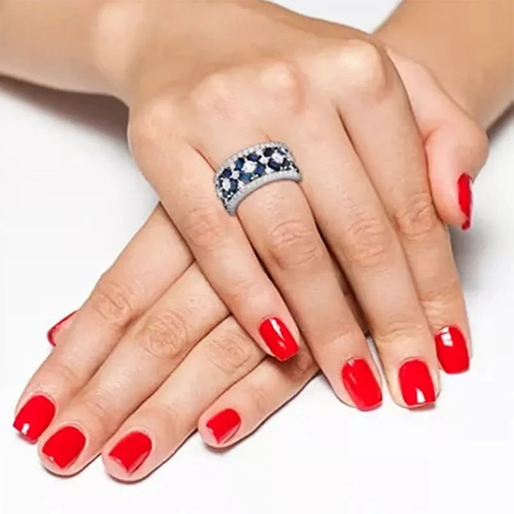 Huitan Princess Cubic Zirconia Ring – Fashion CZ Band for Women
