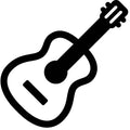 Guitar Music Vinyl Decal Sticker – Black & White PVC Decor
