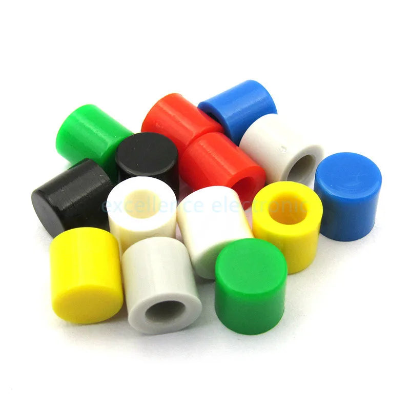 100Pcs 6x6 Tactile Switch Key Caps A56 Multicolor – 3.2mm
