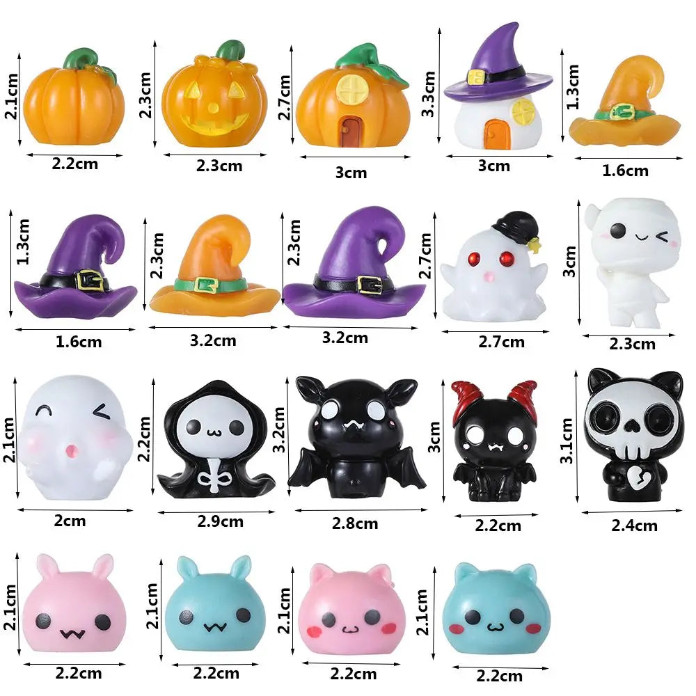Halloween Pumpkin Ghost Vampire Micro Landscape Resin Craft Mini