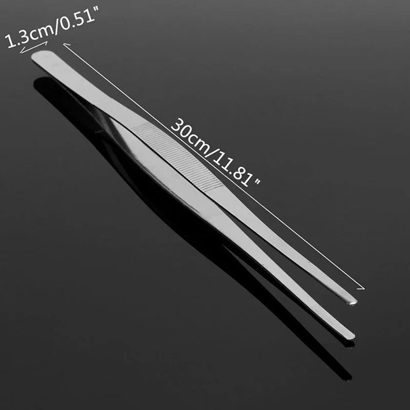 12-Inch Stainless Steel Kitchen Tongs | BBQ Chef Food Clip