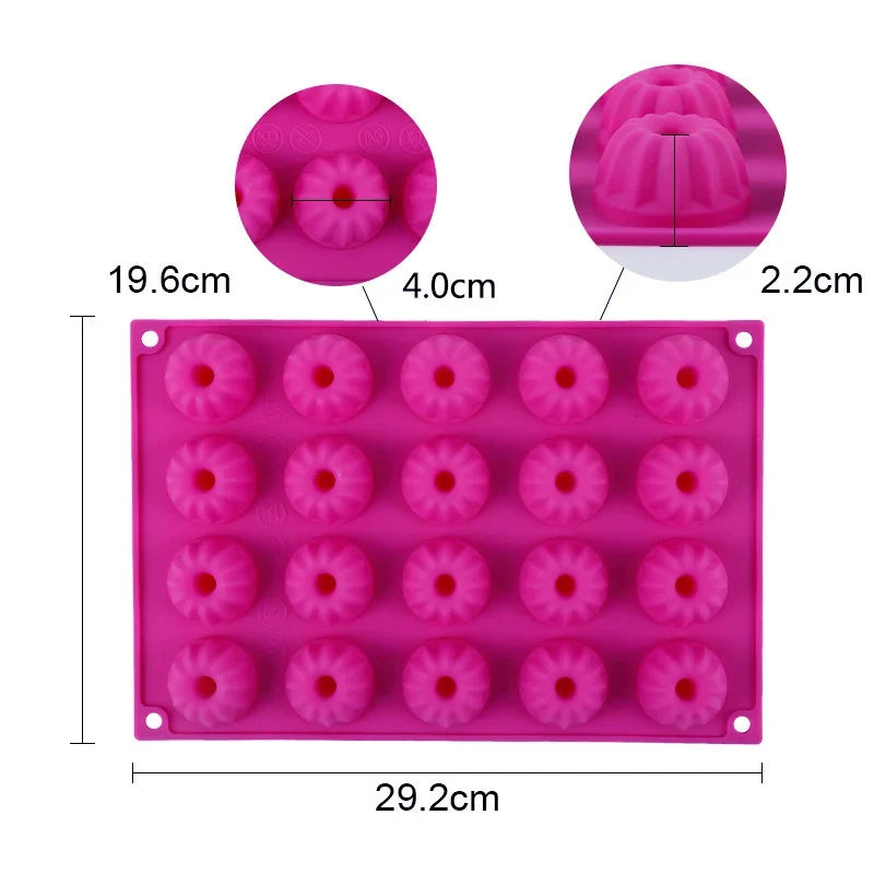 20-Cavity Silicone Chocolate & Fondant Mold – DIY Baking