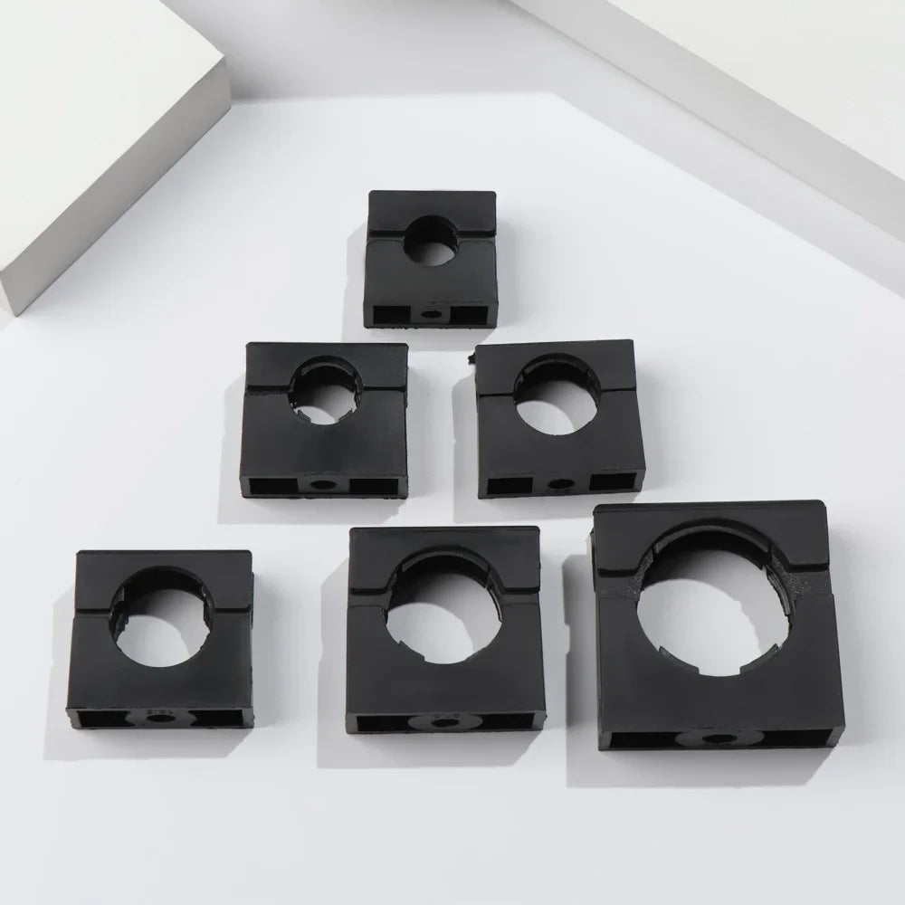 10- PVC Pipe Clamps Wire Cable Fixing Holder Organizer Water Support