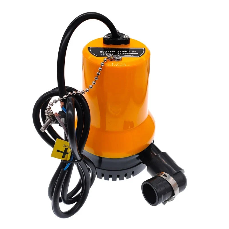 12V Submersible Bilge Pump – Mini DC Water Circulation Pump