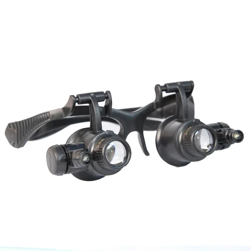 LED Head Magnifier Loupe – 8 Lenses for Jewelry & Watch Repair