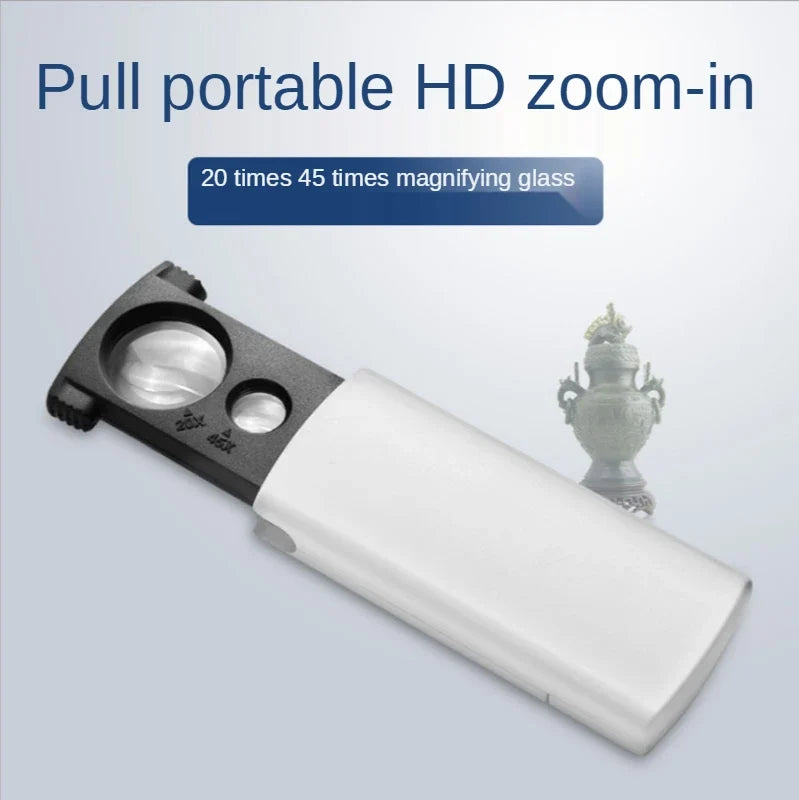 20X 45X Magnifying Glass with LED Light – Jewelry Loupe
