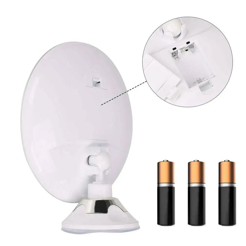 LED Lighted Makeup Mirror – 10x Magnifying & Double-Sided