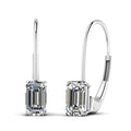 Huitan Mosaic Square CZ Drop Earrings | Silver Women's Jewelry