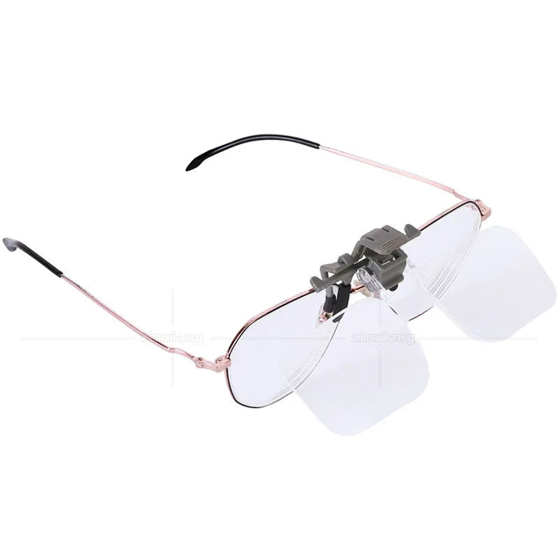 2x Clip-On Flip-Up Magnifying Glasses – Eyeglass Loupe