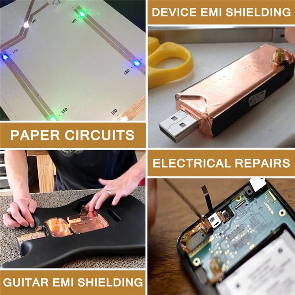 Heat Resist Repair Tape Single Side Conductive Copper Foil Adhesive