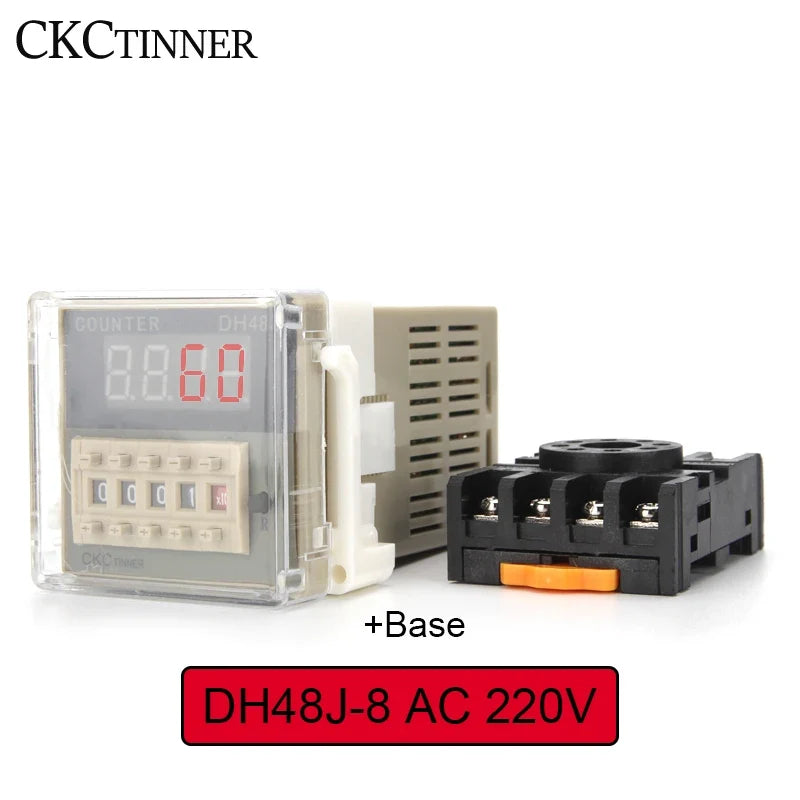 DH48J-8 Preset Digital Counter LCD Relay 1–999900 | CKCTINNER