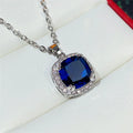 Huitan Blue Cubic Zirconia Pendant Necklace | Women's Jewelry
