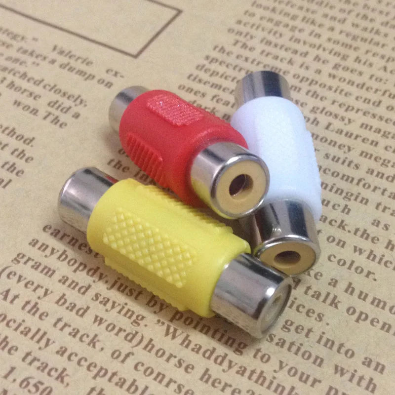 Straight RCA Female Connector Jack AV Cable Joiner Coupler Audio Video