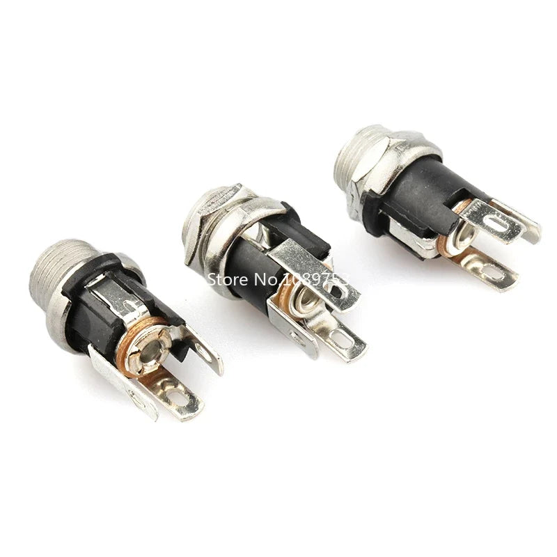 5 5x2 DC Socket Nut Power Jack Female Panel Mount Connector DC025