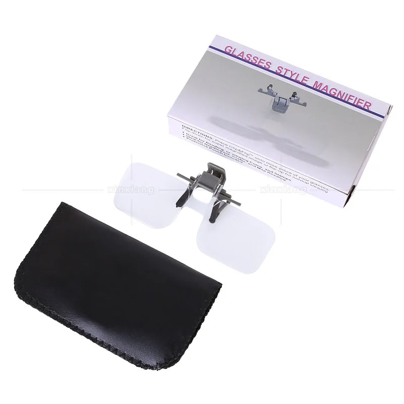 2x Clip-On Flip-Up Magnifying Glasses – Eyeglass Loupe
