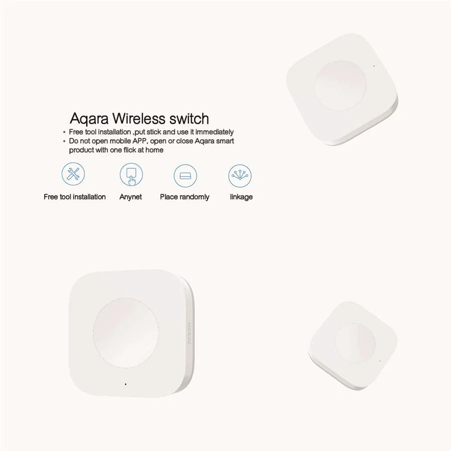 Aqara Wireless Mini Switch Zigbee Sensor One Key Control Button Smart