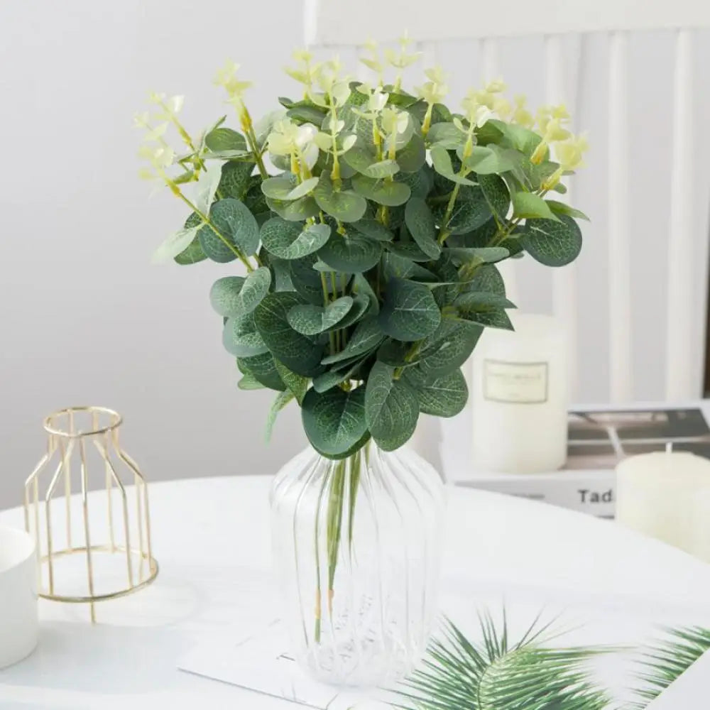 Artificial Eucalyptus Leaves Silk Stems 20/60 Pcs – Décor
