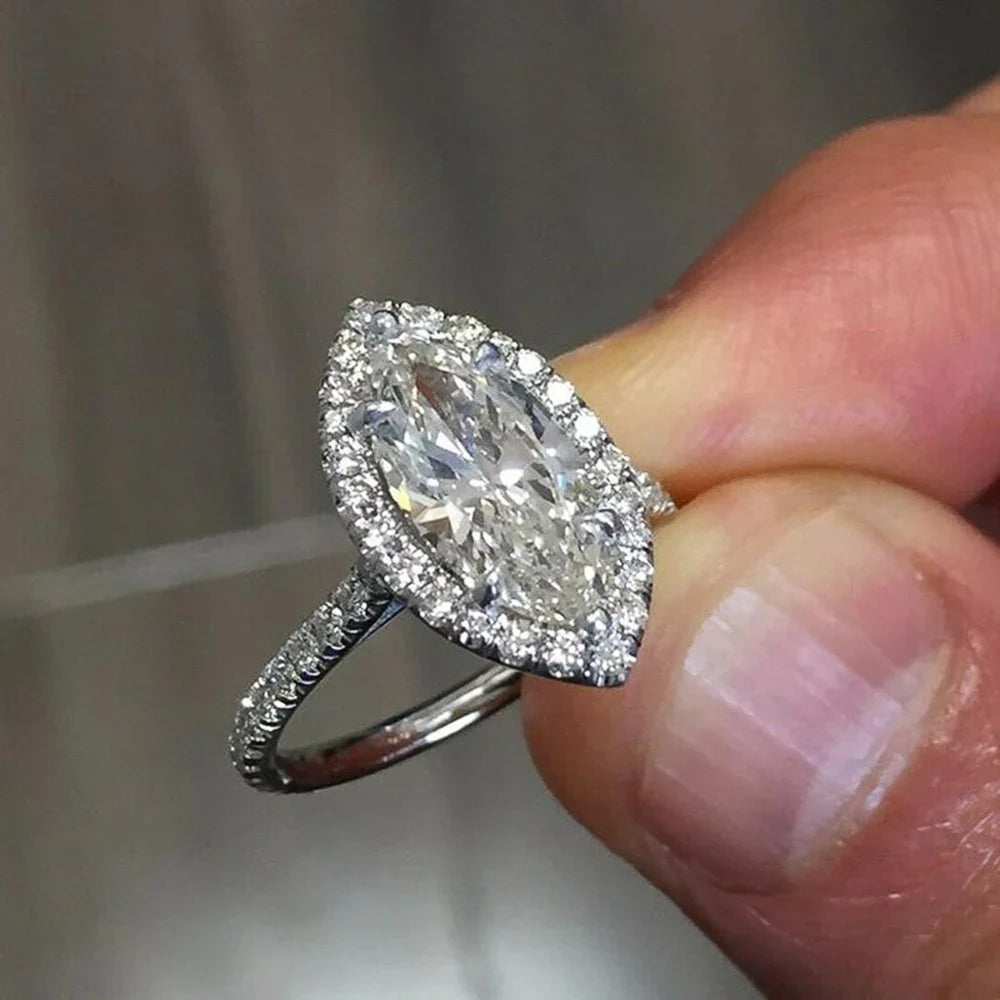 Huitan Marquise CZ Ring – Cubic Zirconia Women's Ring