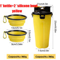 2-in-1 Portable Pet Food & Water Bottle with Folding Bowl