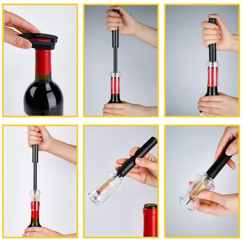 Air Pump Wine Bottle Opener Stainless Steel Pin Pumps Abridor De