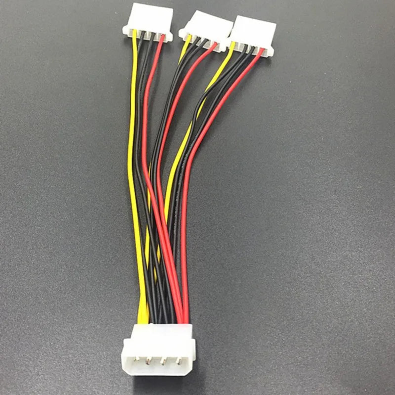 10 5 2 4Pin IDE Power Cables 4 Pin Molex Male 3 Port Female Supply
