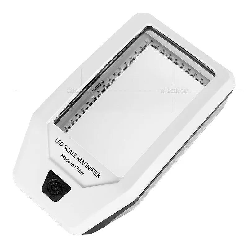 LED Magnifying Glass with Scale & Currency Detector – 3x Loupe
