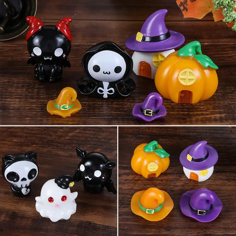 Halloween Pumpkin Ghost Vampire Micro Landscape Resin Craft Mini