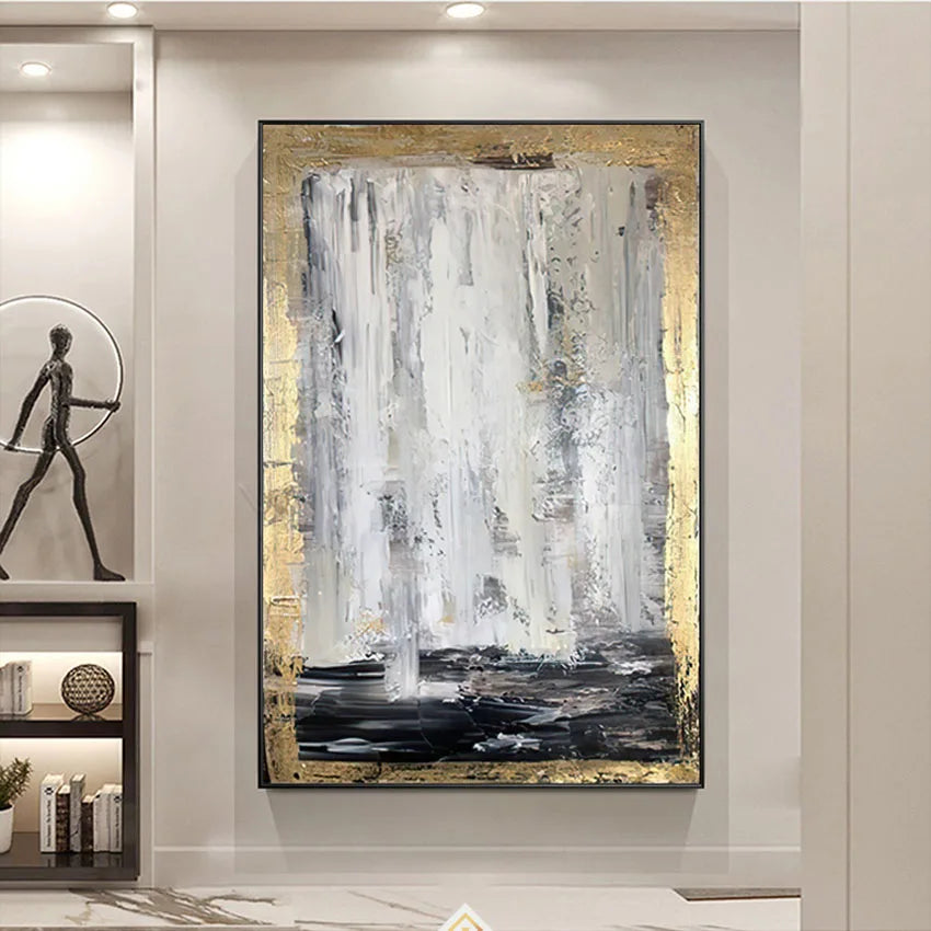 Hand-Painted Abstract Canvas Oil Painting | Textured Wall Art