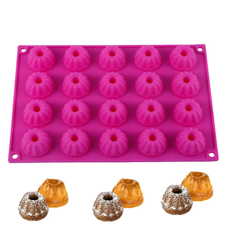 20-Cavity Silicone Chocolate Fondant Cake Mold – DIY Baking Tool