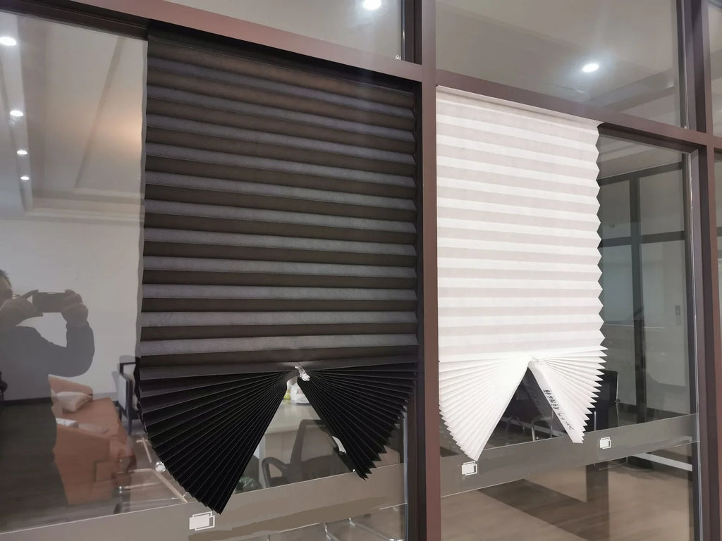 Easy Install Light Filtering Pleated Paper Shades Window Temporary