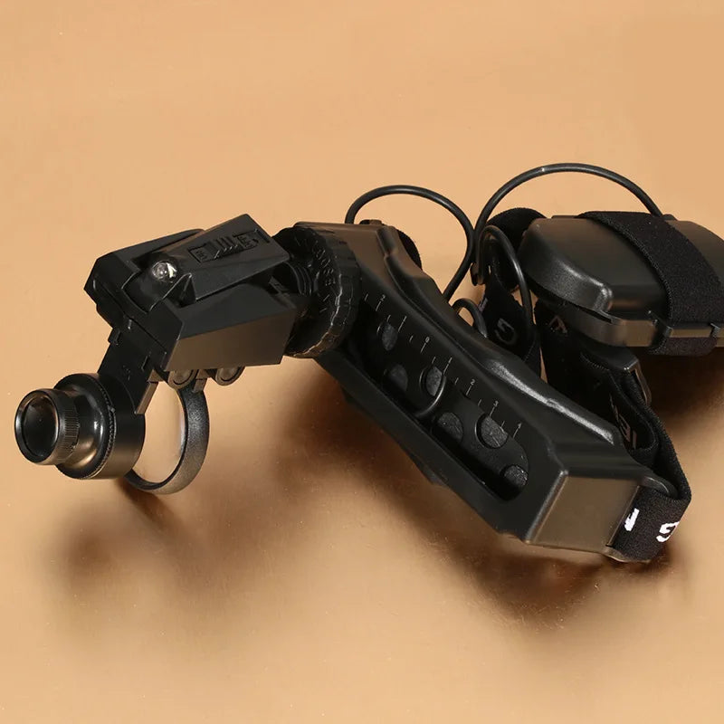 LED Head Magnifier Glasses 5x–20x – Wearable Loupe with Light