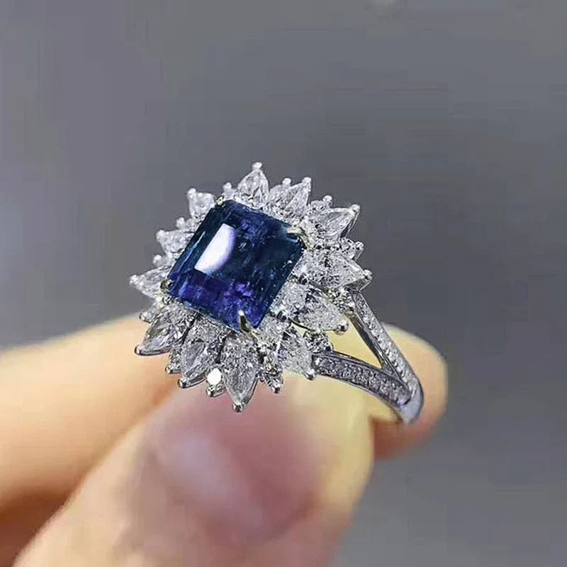 Huitan Green CZ Bridal Ring – Wedding Statement Jewelry