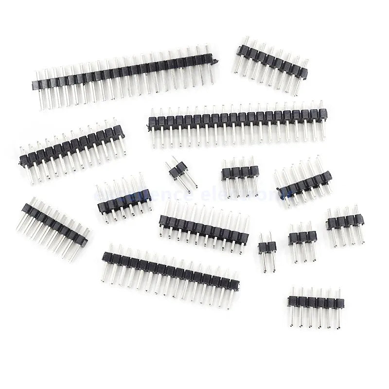 Lot Male Header Pins 2 3 4 5 6 7 8 10 12 14 15 20 40P Double Row Pin